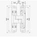 Петля скрытая с 3D регулировкой  115x23-3D-M.CHROME (матовый хром)